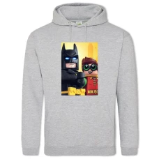 Hoodie with Print Lego Batman And Robin - 2XL grey