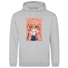 Hoodie with Print Beyond The Boundary Kuriyama Mirai - 2XL grey