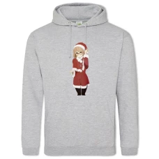 Hoodie with Print Beyond The Boundary Christmas Kuriyama Mirai - 2XL grey