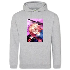 Hoodie with Print Beyond The Boundary Kuriyama Mirai Girl - 2XL grey