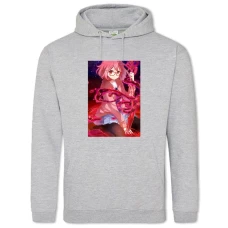 Hoodie with Print Beyond The Boundary Kuriyama Mirai Sword - 2XL grey