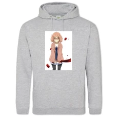 Hoodie with Print Beyond The Boundary Funny Kuriyama Mirai - 2XL grey
