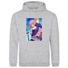 Hoodie with Print Beyond The Boundary Kuriyama And Akihito - 2XL grey