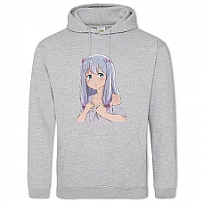Hoodie with Print Eromanga Sensei Sagiri Izumi - 2XL grey