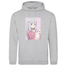 Hoodie with Print Eromanga Sensei Cute Sagiri Izumi - 2XL grey