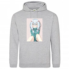 Hoodie with Print Eromanga Sensei Sagiri Izumi Shy Hero - 2XL grey