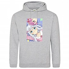 Hoodie with Print Eromanga Sensei Sagiri Girl - 2XL grey
