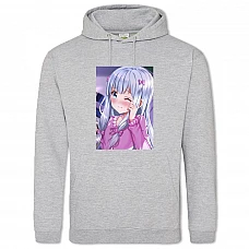 Hoodie with Print Eromanga Sensei Sagiri Girl Hero - 2XL grey
