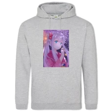 Hoodie with Print Eromanga Sensei Beautiful Sagiri - 2XL grey