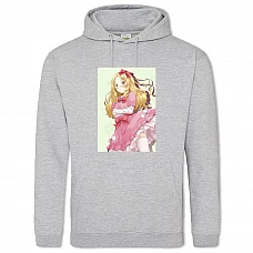 Hoodie with Print Eromanga Sensei Elf Yamada Hero Girl - 2XL grey