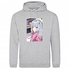 Hoodie with Print Eromanga Sensei Sagiri With Computer - 2XL grey