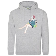 Hoodie with Print Eromanga Sensei Sagiri Hero Girl - 2XL grey