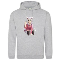 Hoodie with Print Eromanga Sensei Neko Sagiri - 2XL grey