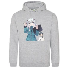 Hoodie with Print Eromanga Sensei Drawing Sagiri - 2XL grey