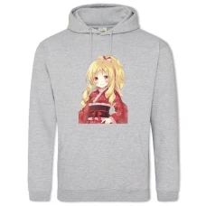 Hoodie with Print Eromanga Sensei Beautiful Elf Yamada - 2XL grey
