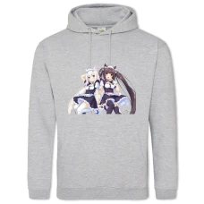 Hoodie with Print Neko Para Vanilla With Chocola - 2XL grey
