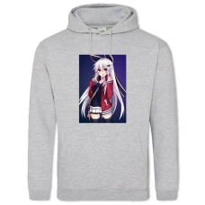 Hoodie with Print Kantai Collection Cute Shoukaku - 2XL grey