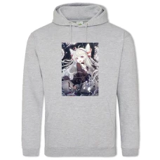Hoodie with Print Kantai Collection Smiling Girl - 2XL grey