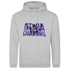 Hoodie with Print Suicide Squad Heroes Logo - 2XL grey