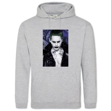Hoodie with Print Suicide Squad Joker Face - 2XL grey