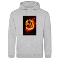 Худи с принтом Голодные Игры Главная Тема - 2XL серый