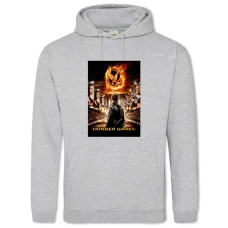 Худи с принтом Голодные Игры Тематика - 2XL серый