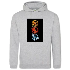 Худи с принтом Голодные Игры Знаки - 2XL серый