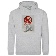 Худи с принтом Голодные Игры Анархия - 2XL серый