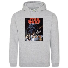 Hoodie with Print Star Wars Main Theme - 2XL grey