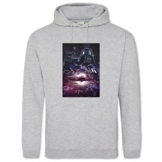 Hoodie with Print Star Wars Darth Vader Galaxy - 2XL grey