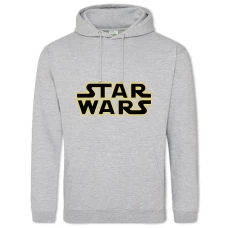 Hoodie with Print Star Wars Logo Print - 2XL grey