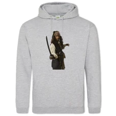Hoodie with Print Pirates Of The Caribbean Jack Sparrow - 2XL grey