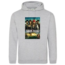 Hoodie with Print Pirates Of The Caribbean Main Theme - 2XL grey