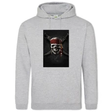 Hoodie with Print Pirates Of The Caribbean Sign Scelet - 2XL grey