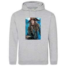 Hoodie with Print Pirates Of The Caribbean Hector Barbossa - 2XL grey