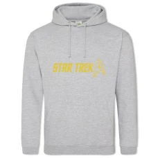 Hoodie with Print Star Trek Yellow Logo - 2XL grey