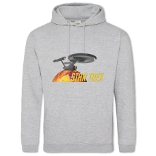 Hoodie with Print Star Trek Logo - 2XL grey