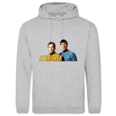 Hoodie with Print Star Trek Heroes Logo - 2XL grey
