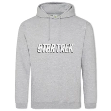 Hoodie with Print Star Trek White Logo - 2XL grey