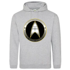 Hoodie with Print Star Trek Cute Logo - 2XL grey