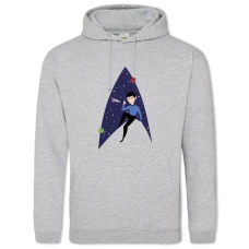 Hoodie with Print Star Trek Minimalistic Print - 2XL grey
