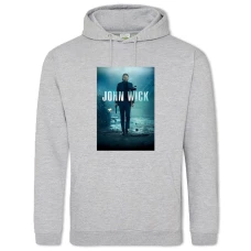 Hoodie with Print John Wick Main Theme - 2XL grey