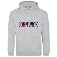 Hoodie with Print John Wick Main Logo - 2XL grey