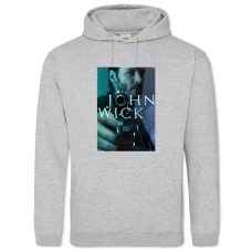 Hoodie with Print John Wick Logo Print - 2XL grey