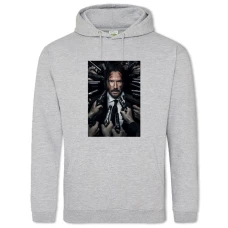 Hoodie with Print John Wick Dangerous Print - 2XL grey