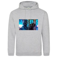Hoodie with Print John Wick With Dog - 2XL grey