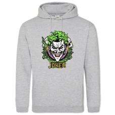 Hoodie with Print Joker Art - 2XL grey