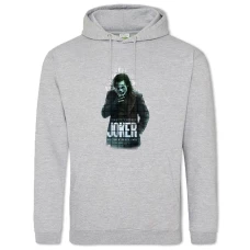 Hoodie with Print Joker Print - 2XL grey