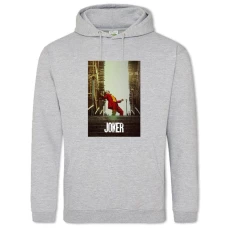 Hoodie with Print Joker Hero - 2XL grey