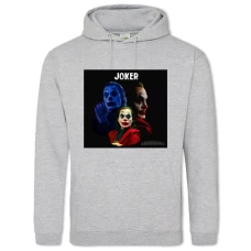 Hoodie with Print Joker Theme - 2XL grey